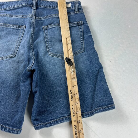 Letter To Juliet Jean Shorts Womens 29* High Rise Bermuda Blue Denim Jorts Tag M - Picture 11 of 16